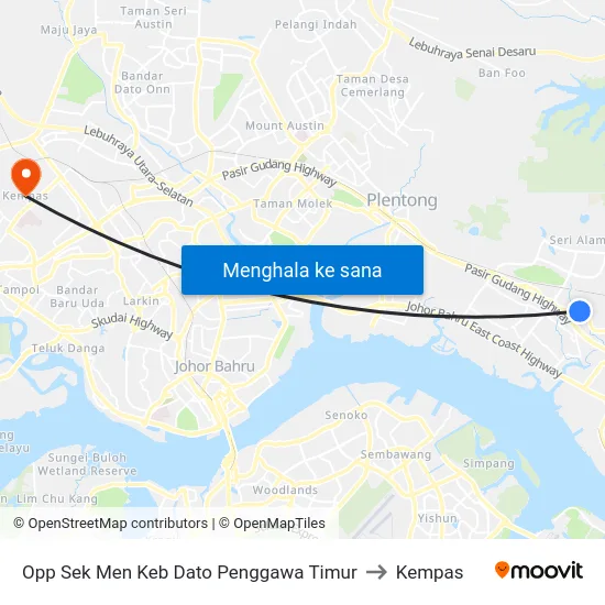 Opp Sek Men Keb Dato Penggawa Timur to Kempas map