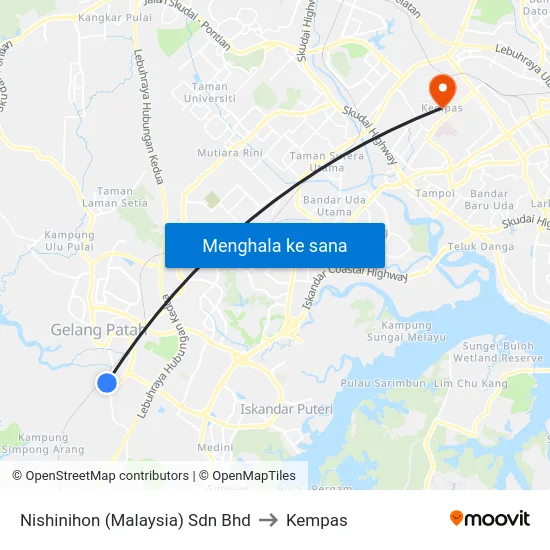 Nishinihon (Malaysia) Sdn Bhd to Kempas map