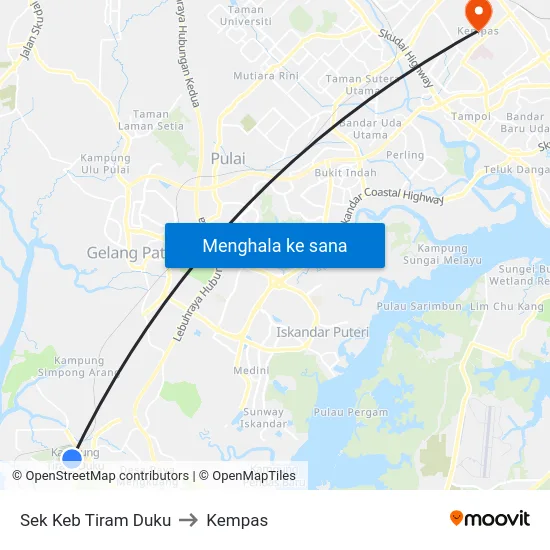 Sek Keb Tiram Duku to Kempas map