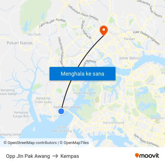 Opp Jln Pak Awang to Kempas map