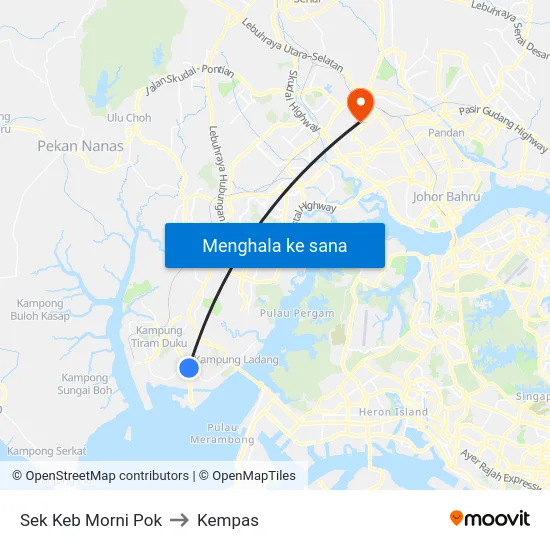 Sek Keb Morni Pok to Kempas map