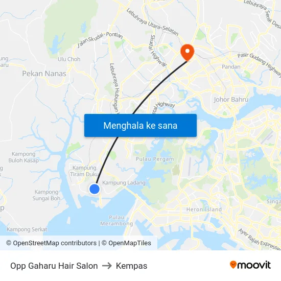 Opp Gaharu Hair Salon to Kempas map