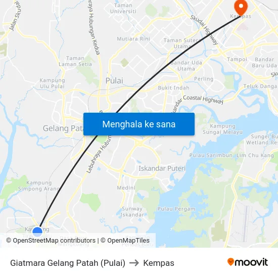 Giatmara Gelang Patah (Pulai) to Kempas map