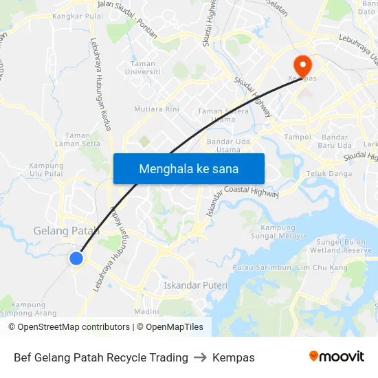 Bef Gelang Patah Recycle Trading to Kempas map