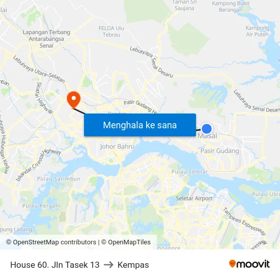 House 60. Jln Tasek 13 to Kempas map