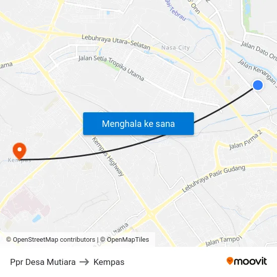 Ppr Desa Mutiara to Kempas map