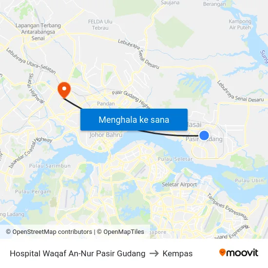 Hospital Waqaf An-Nur Pasir Gudang to Kempas map