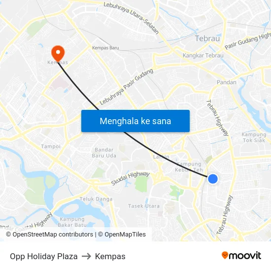 Opp Holiday Plaza to Kempas map