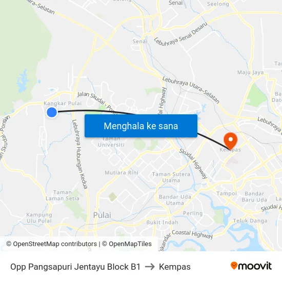 Opp Pangsapuri Jentayu Block B1 to Kempas map