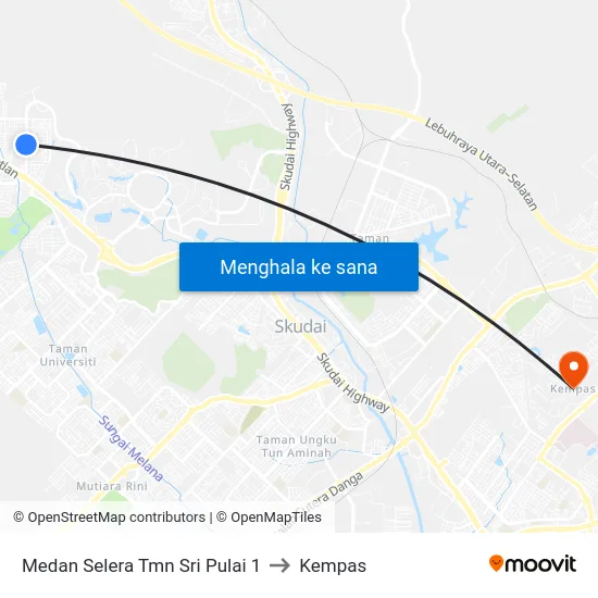 Medan Selera Tmn Sri Pulai 1 to Kempas map