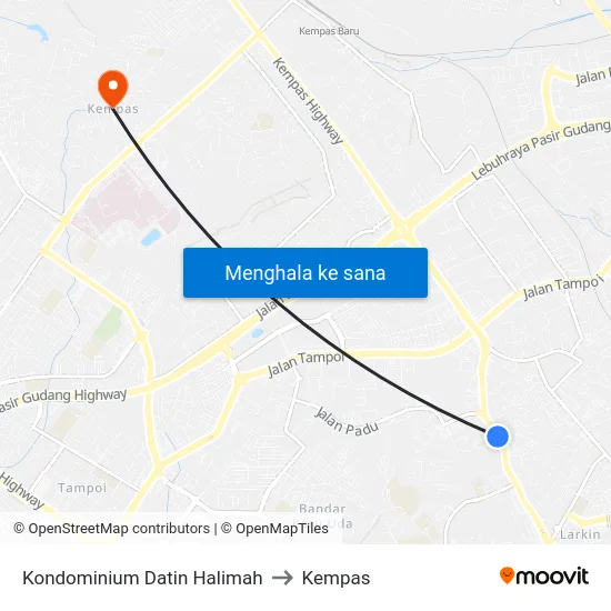 Kondominium Datin Halimah to Kempas map