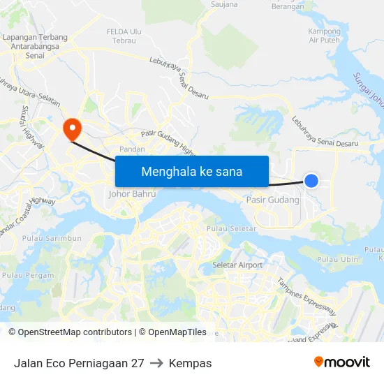 Jalan Eco Perniagaan 27 to Kempas map