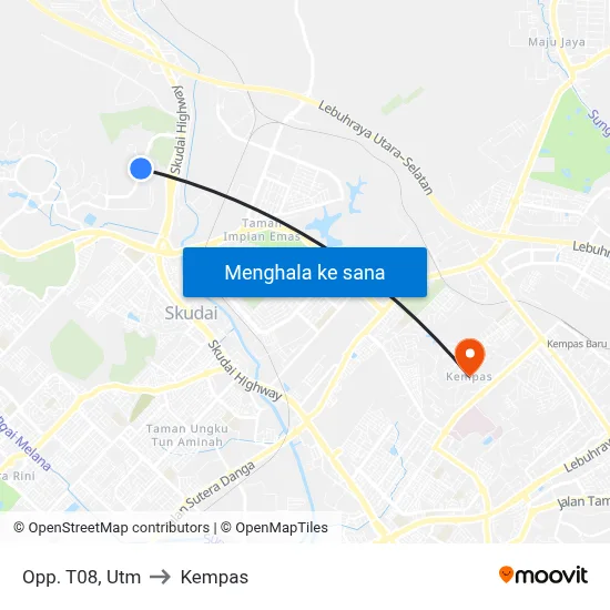 Opp. T08, Utm to Kempas map