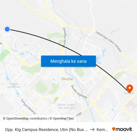 Opp. Klg Campus Residence, Utm (No Bus Shelter) to Kempas map