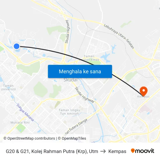 G20 & G21, Kolej Rahman Putra (Krp), Utm to Kempas map