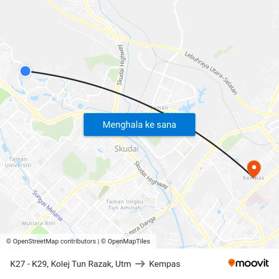 K27 - K29, Kolej Tun Razak, Utm to Kempas map