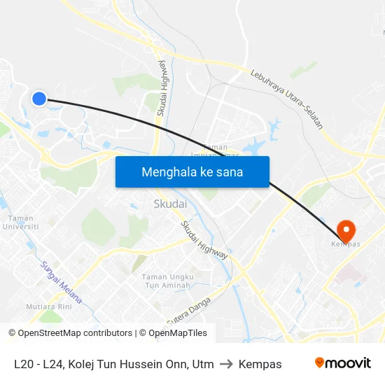 L20 - L24, Kolej Tun Hussein Onn, Utm to Kempas map
