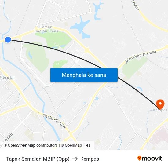 Tapak Semaian MBIP (Opp) to Kempas map