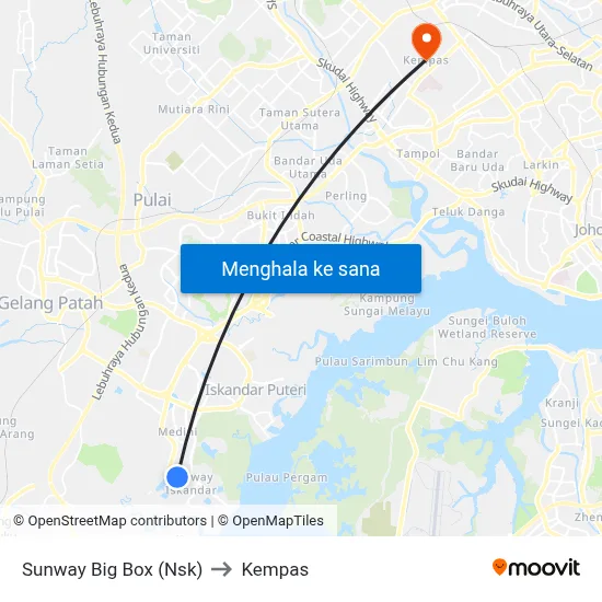 Sunway Big Box (Nsk) to Kempas map