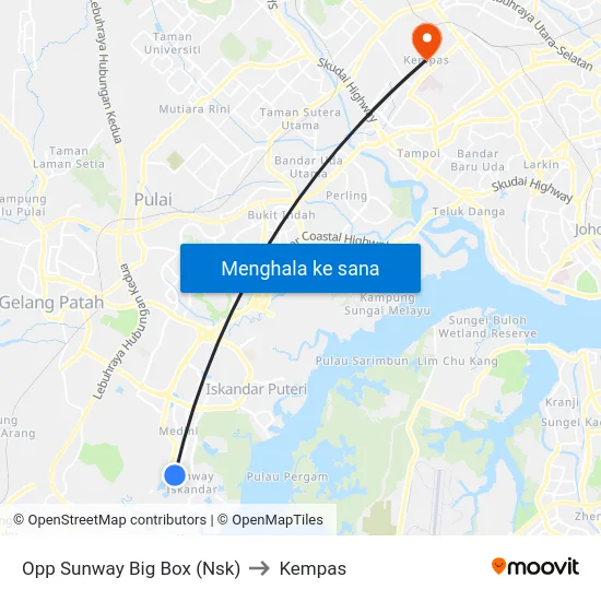 Opp Sunway Big Box (Nsk) to Kempas map