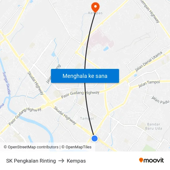 SK Pengkalan Rinting to Kempas map