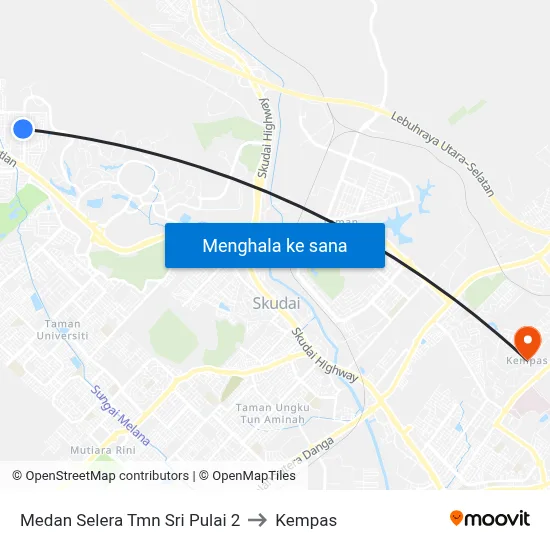 Medan Selera Tmn Sri Pulai 2 to Kempas map