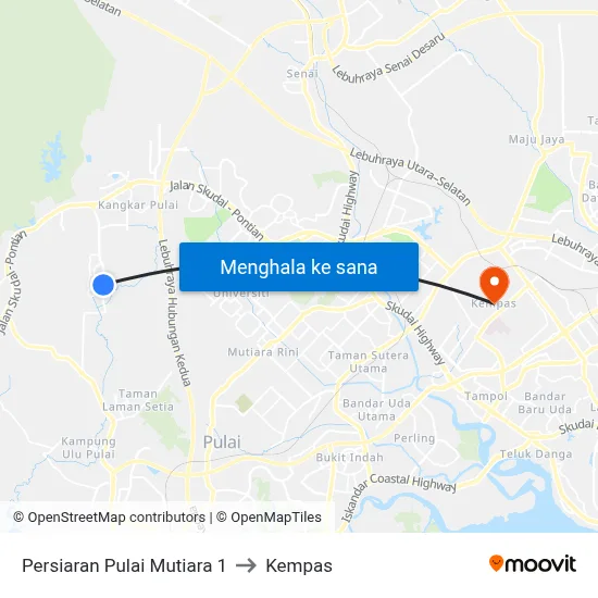 Persiaran Pulai Mutiara 1 to Kempas map