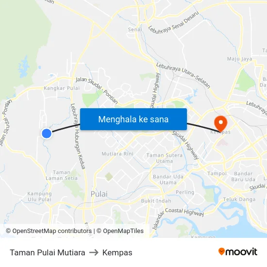 Taman Pulai Mutiara to Kempas map