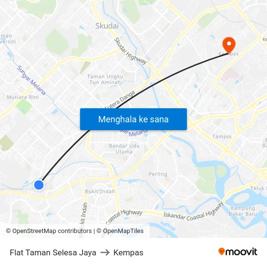 Flat Taman Selesa Jaya to Kempas map