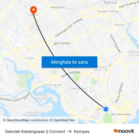 Sekolah Kebangsaan Ij Convent to Kempas map