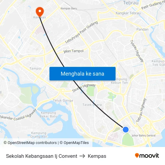 Sekolah Kebangsaan Ij Convent to Kempas map