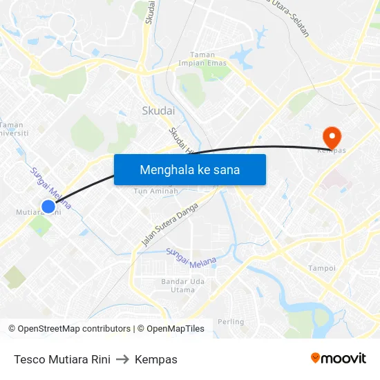 Tesco Mutiara Rini to Kempas map