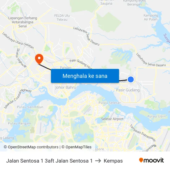 Jalan Sentosa 1 3aft Jalan Sentosa 1 to Kempas map