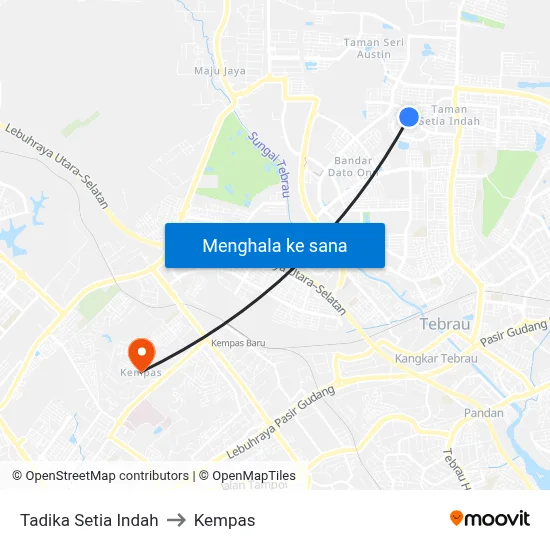 Tadika Setia Indah to Kempas map