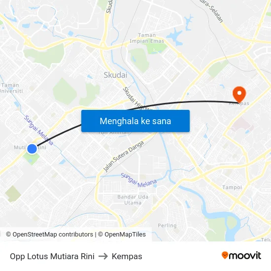 Opp Lotus Mutiara Rini to Kempas map