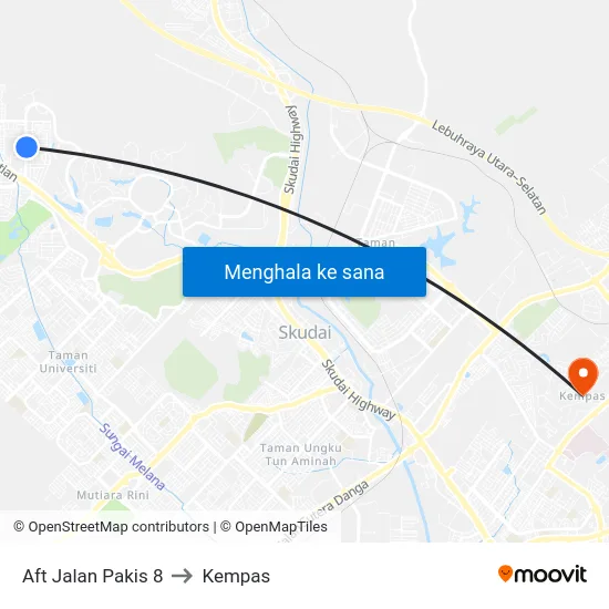 Aft Jalan Pakis 8 to Kempas map