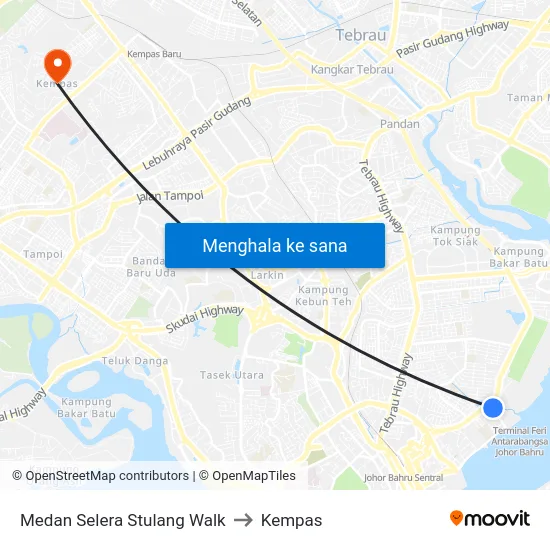 Medan Selera Stulang Walk to Kempas map