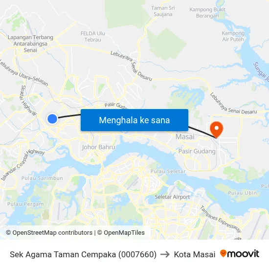 Sek Agama Taman Cempaka (0007660) to Kota Masai map