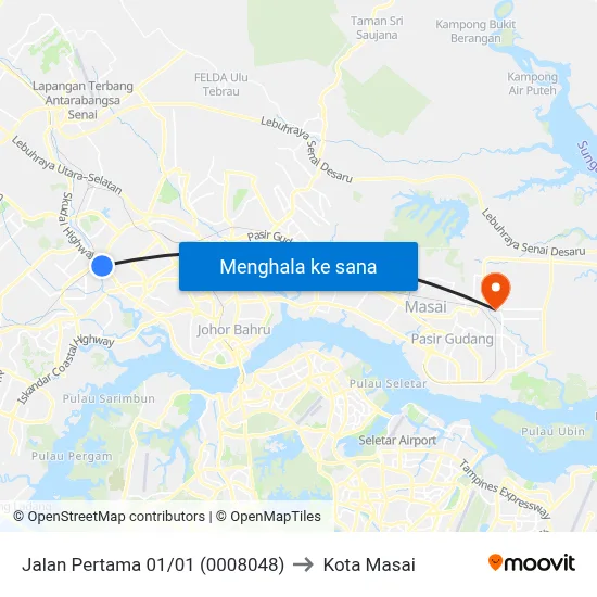Jalan Pertama 01/01 (0008048) to Kota Masai map