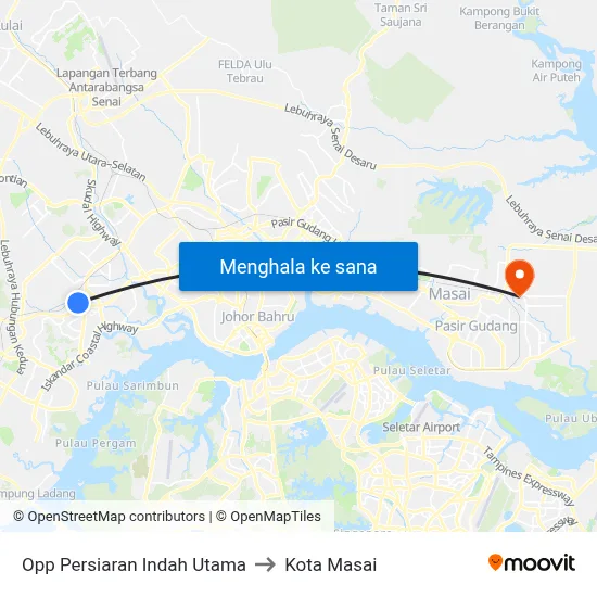 Opp Persiaran Indah Utama to Kota Masai map