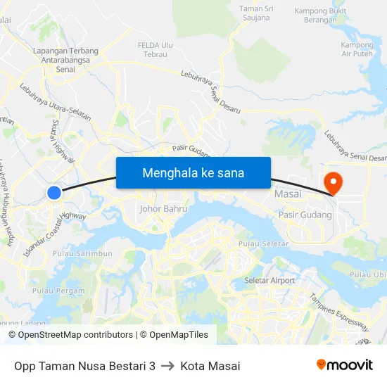 Opp Taman Nusa Bestari 3 to Kota Masai map