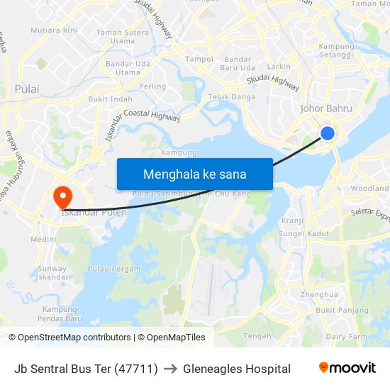 Jb Sentral Bus Ter (47711) to Gleneagles Hospital map