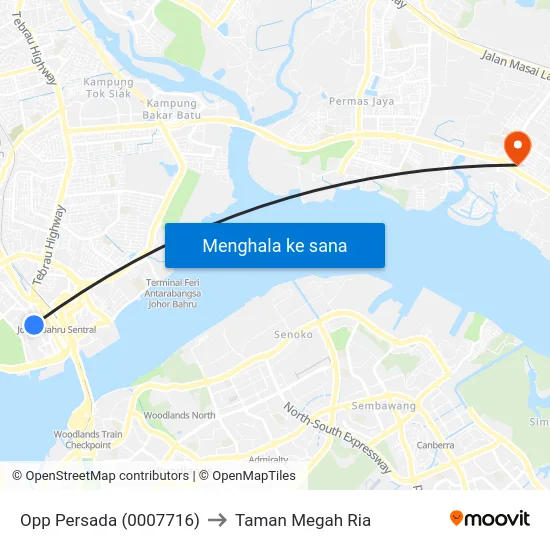 Opp Persada (0007716) to Taman Megah Ria map