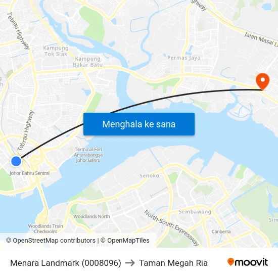 Menara Landmark (0008096) to Taman Megah Ria map