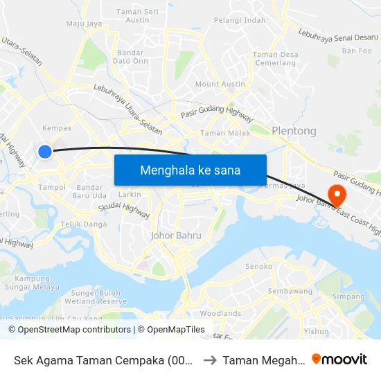Sek Agama Taman Cempaka (0007660) to Taman Megah Ria map