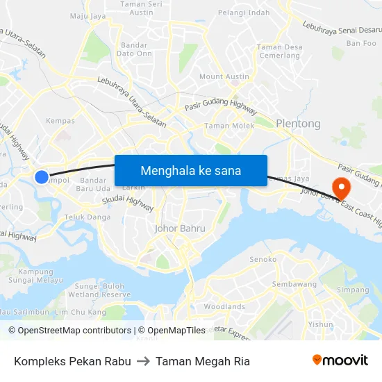 Kompleks Pekan Rabu to Taman Megah Ria map