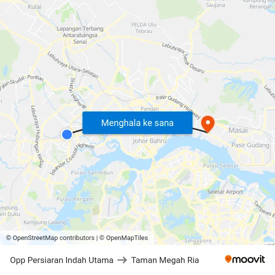 Opp Persiaran Indah Utama to Taman Megah Ria map