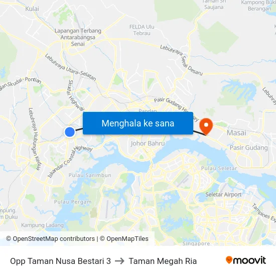 Opp Taman Nusa Bestari 3 to Taman Megah Ria map