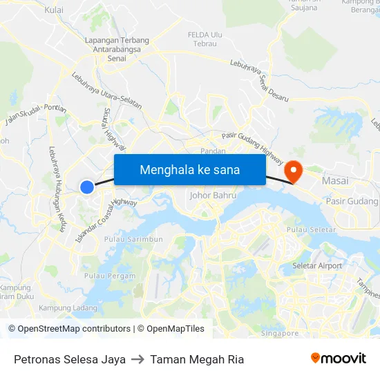 Petronas Selesa Jaya to Taman Megah Ria map