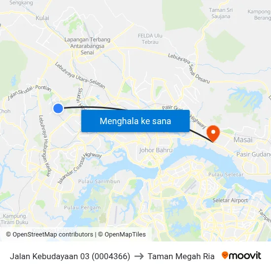 Jalan Kebudayaan 03 (0004366) to Taman Megah Ria map